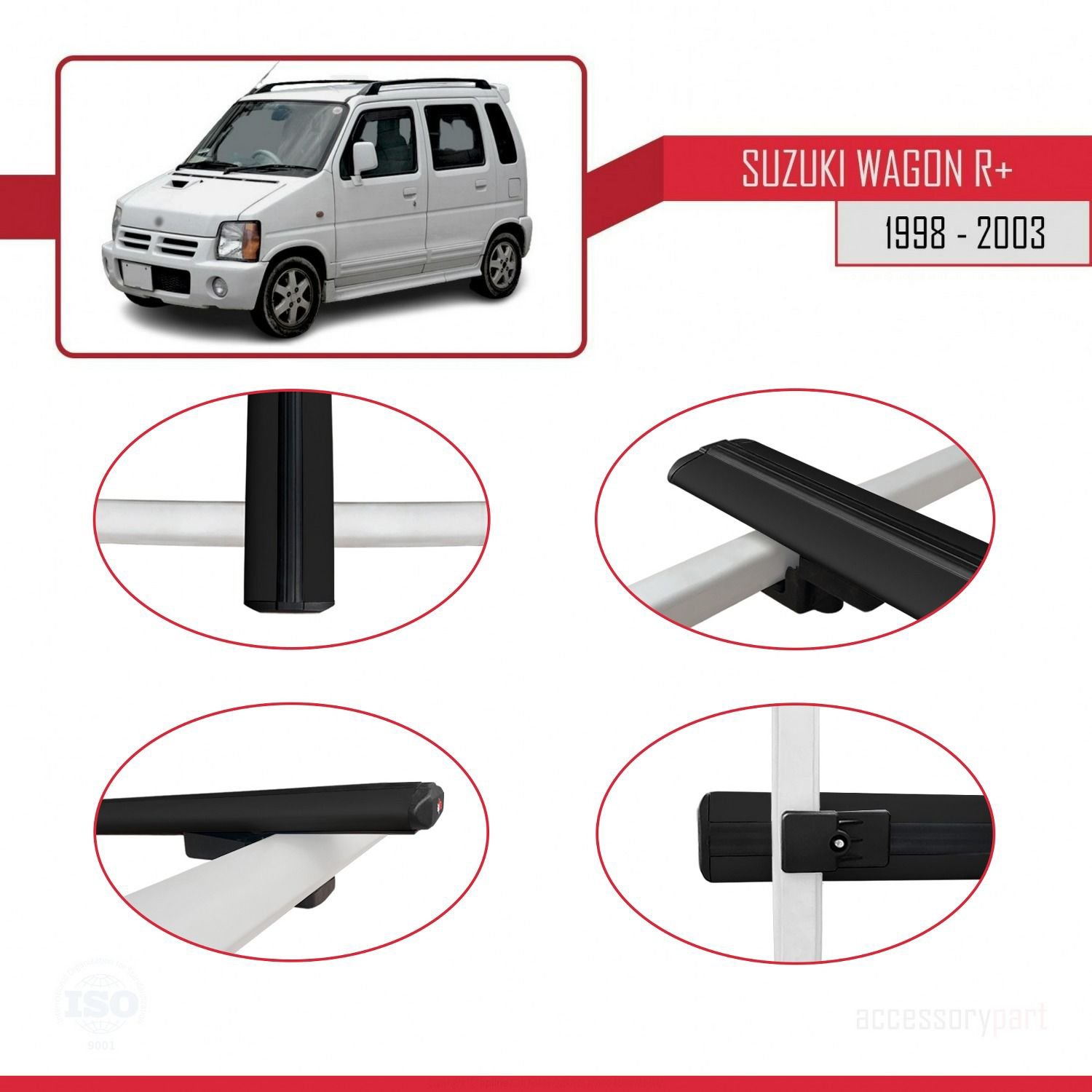 Suzuki Wagon R+ 1998-2003 Arası ile uyumlu Basic Model Ara Atkı T