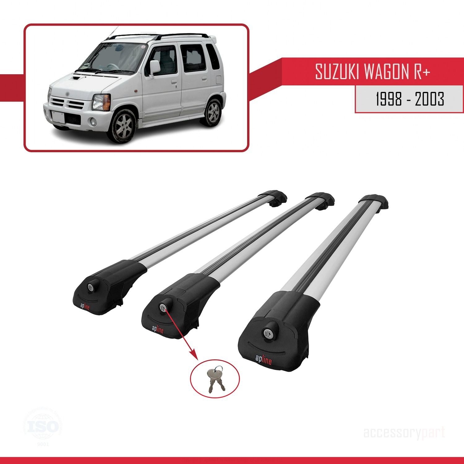 Suzuki Wagon R+ 1998-2003 Arası ile uyumlu ACE-1 Ara Atkı Tavan B