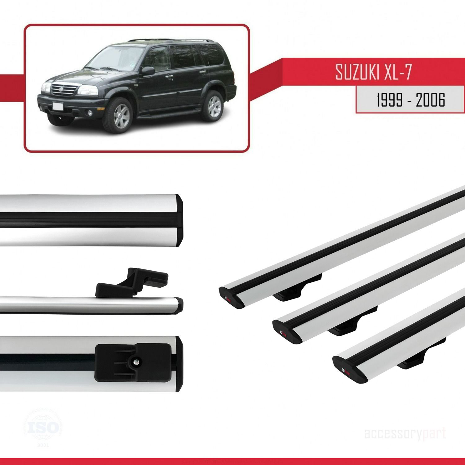 Suzuki XL-7 1999-2006 Arası ile uyumlu Basic Model Ara Atkı Tavan