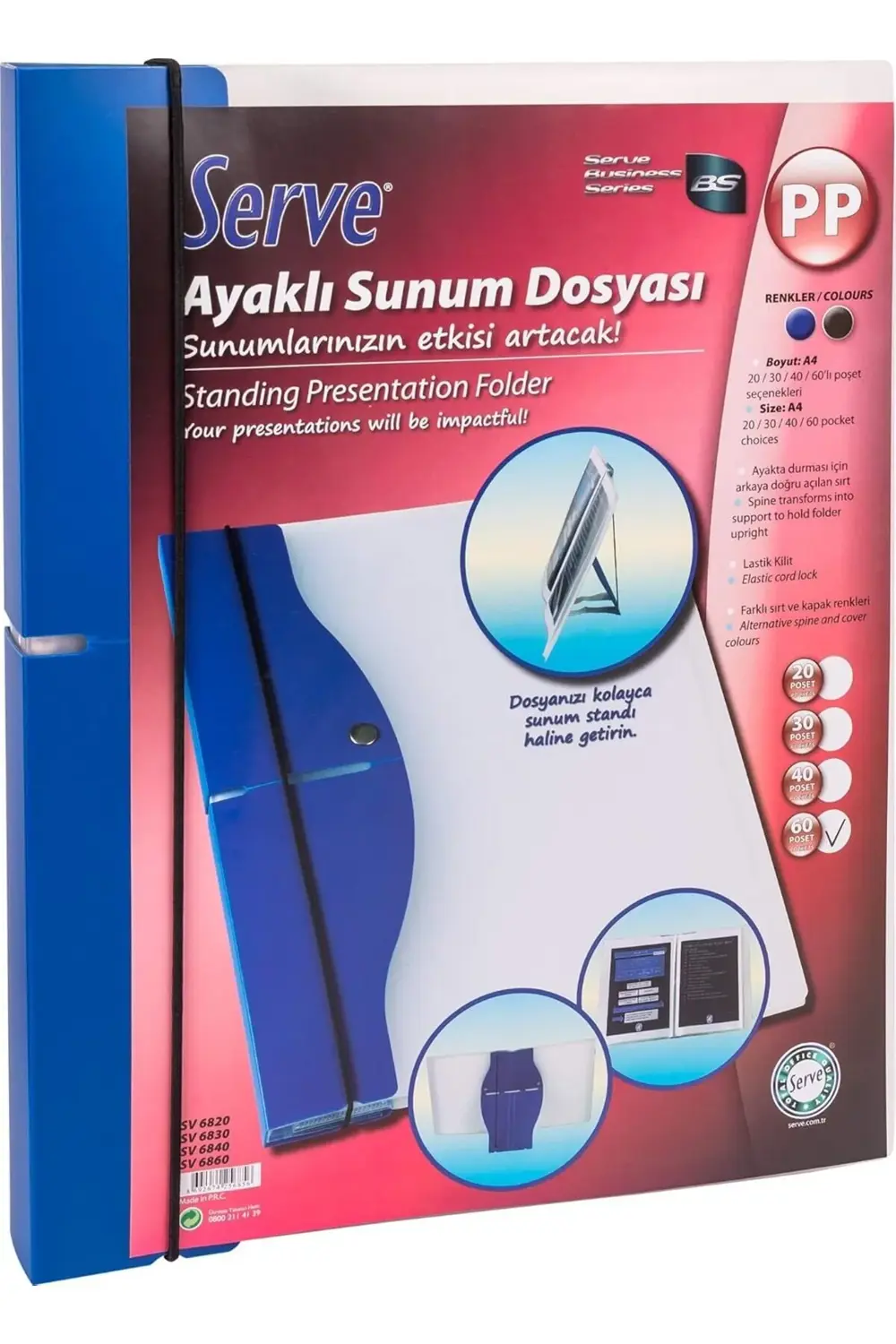 SV-6860-Lac Ayaklı Sunum Dosyası, Lacivert 1185222