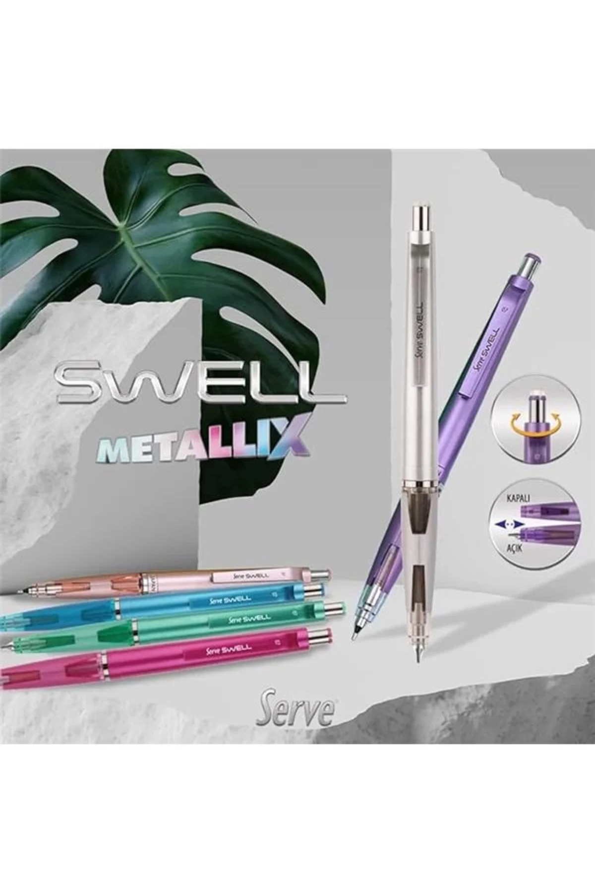 SV-SWELL 07-Mm,OR Swell Mekanik Kurşun Kalem, Metalik Mor, 0.7 Mm