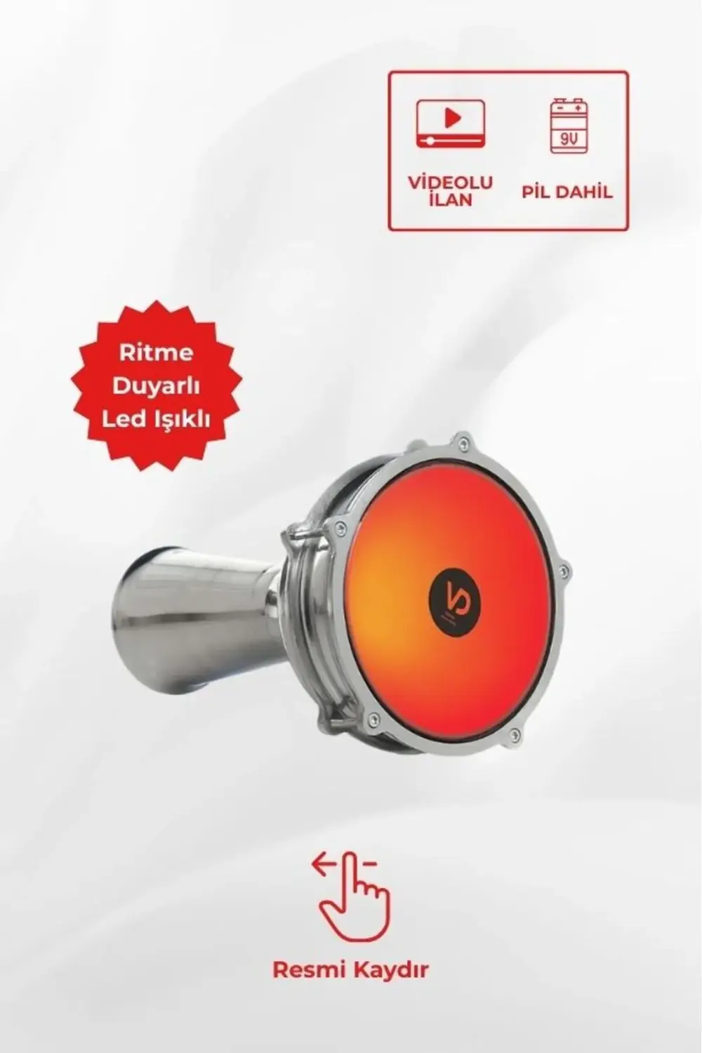 SV102AL - Kırmızı LED Işıklı (Ritme Duyarlı) 31cm Çocuklar İçin A