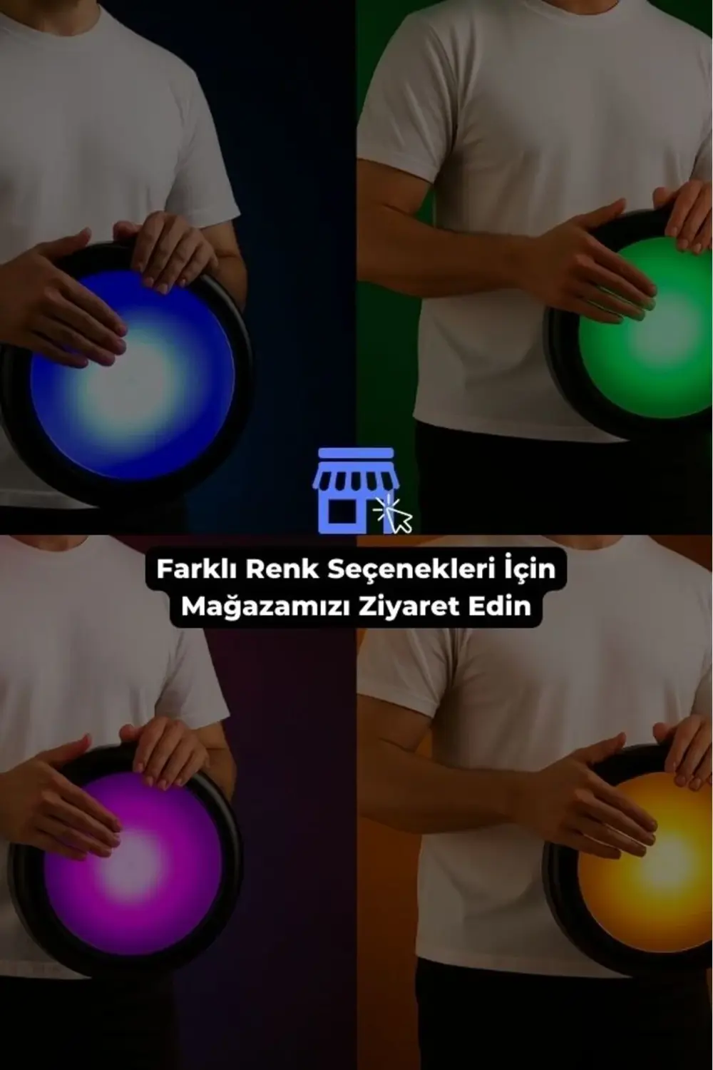 SV102AL - Mavi LED Işıklı (Ritme Duyarlı) 31cm Çocuklar İçin Alüm