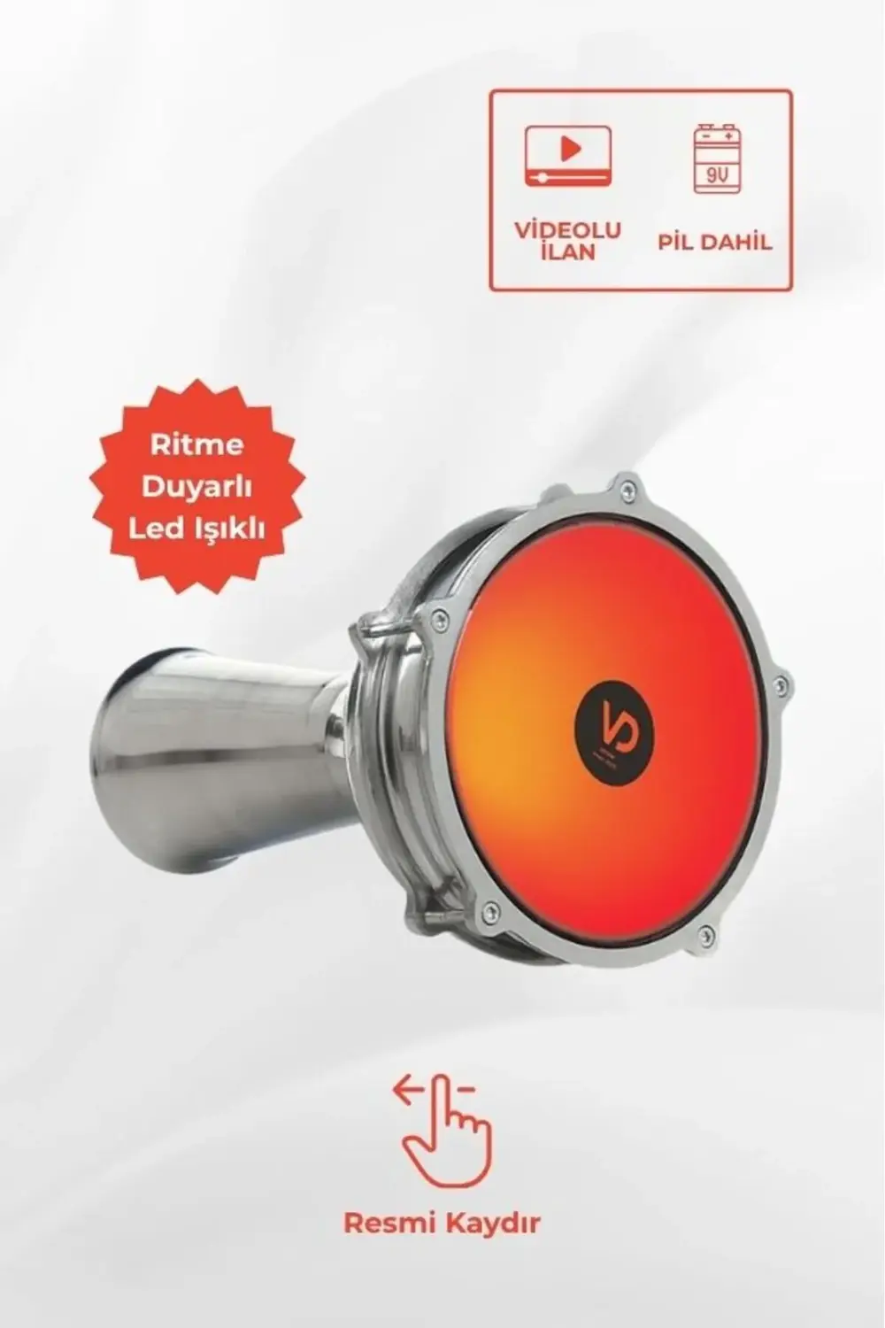 SV104AL - LED Kırmızı Işıklı (Ritme Duyarlı) Alüminyum Klasik Dar