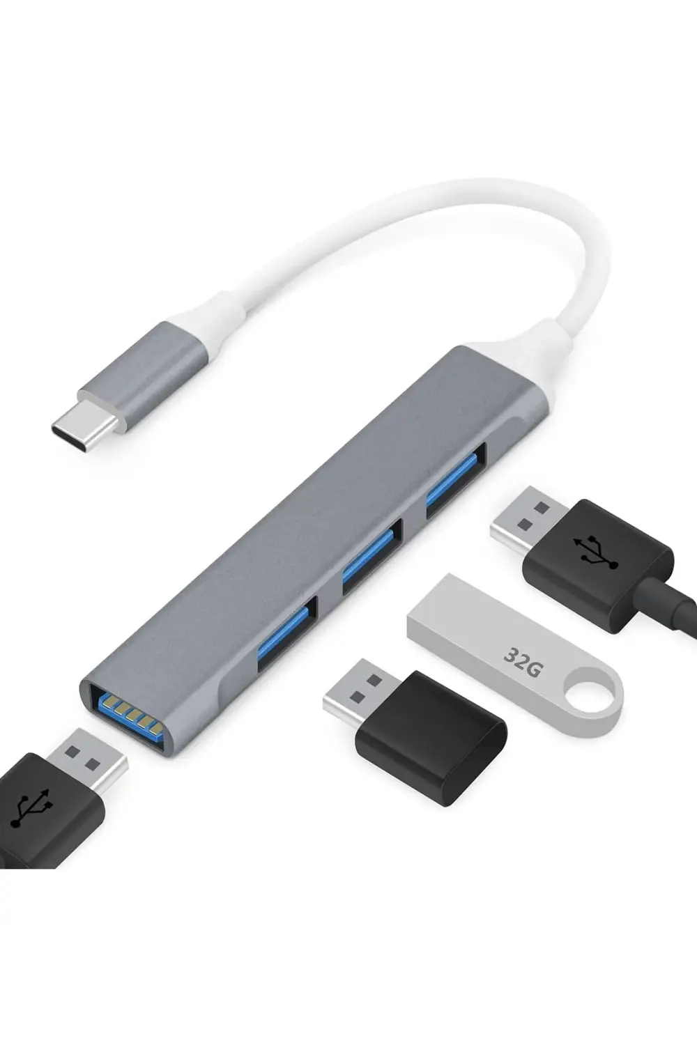 svngsphereshop 4'ü 1 arada USB C Adaptörü, 4 USB 3.0 Bağlantı Nok