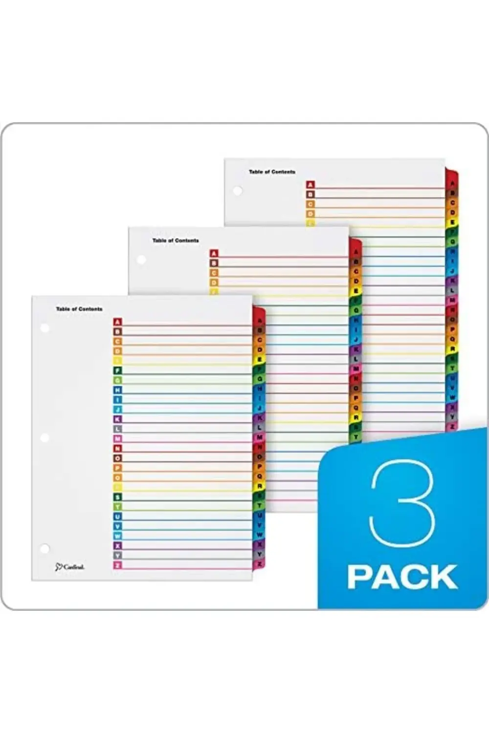 svngsphereshop A-Z Sekme Ayırıcılar, 3 Halkalı Klasör için, Özell