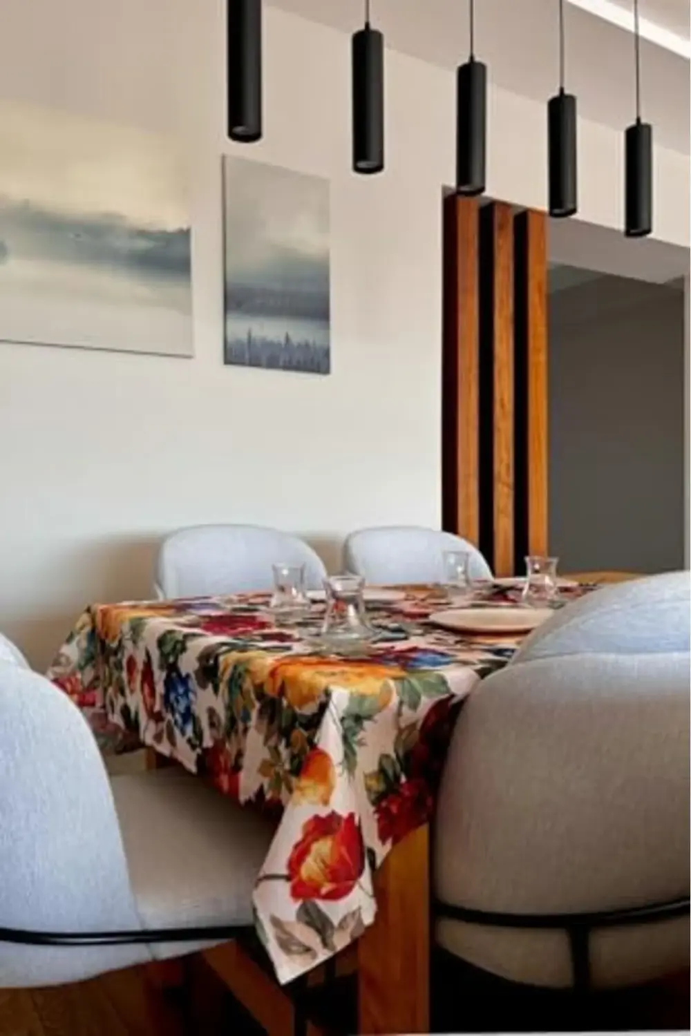 svngsphereshop & LAUREL Baskılı Yıkanabilir Masa Örtüsü Mutfak Ba