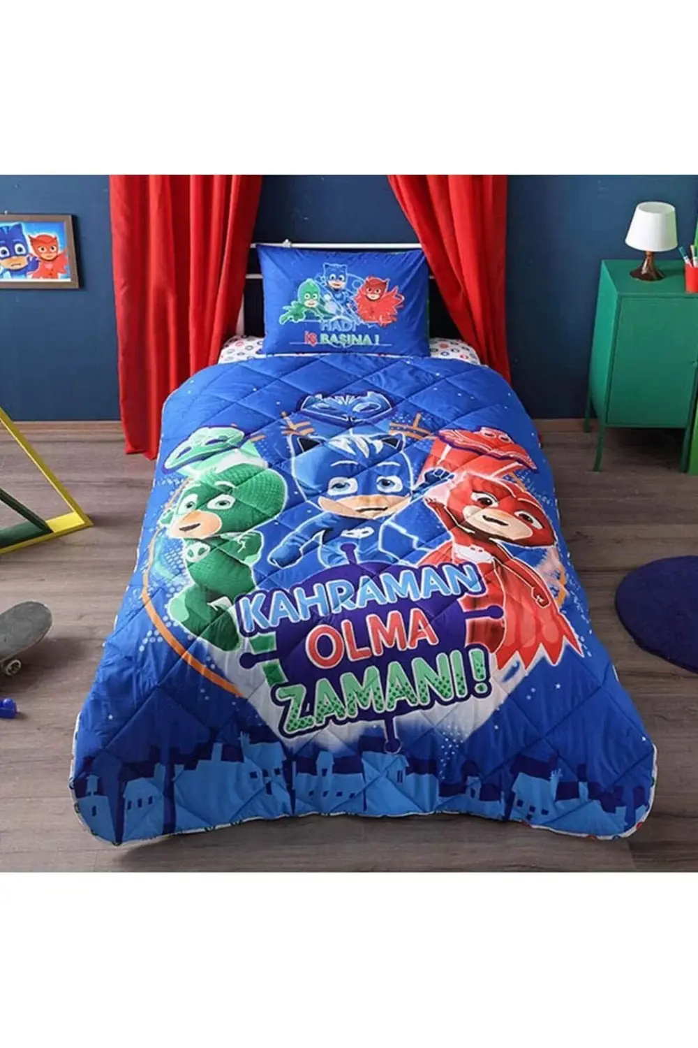 svngsphereshop PJ Masks Lisanslı Karakter Baskılı Dış Kumaş: %100
