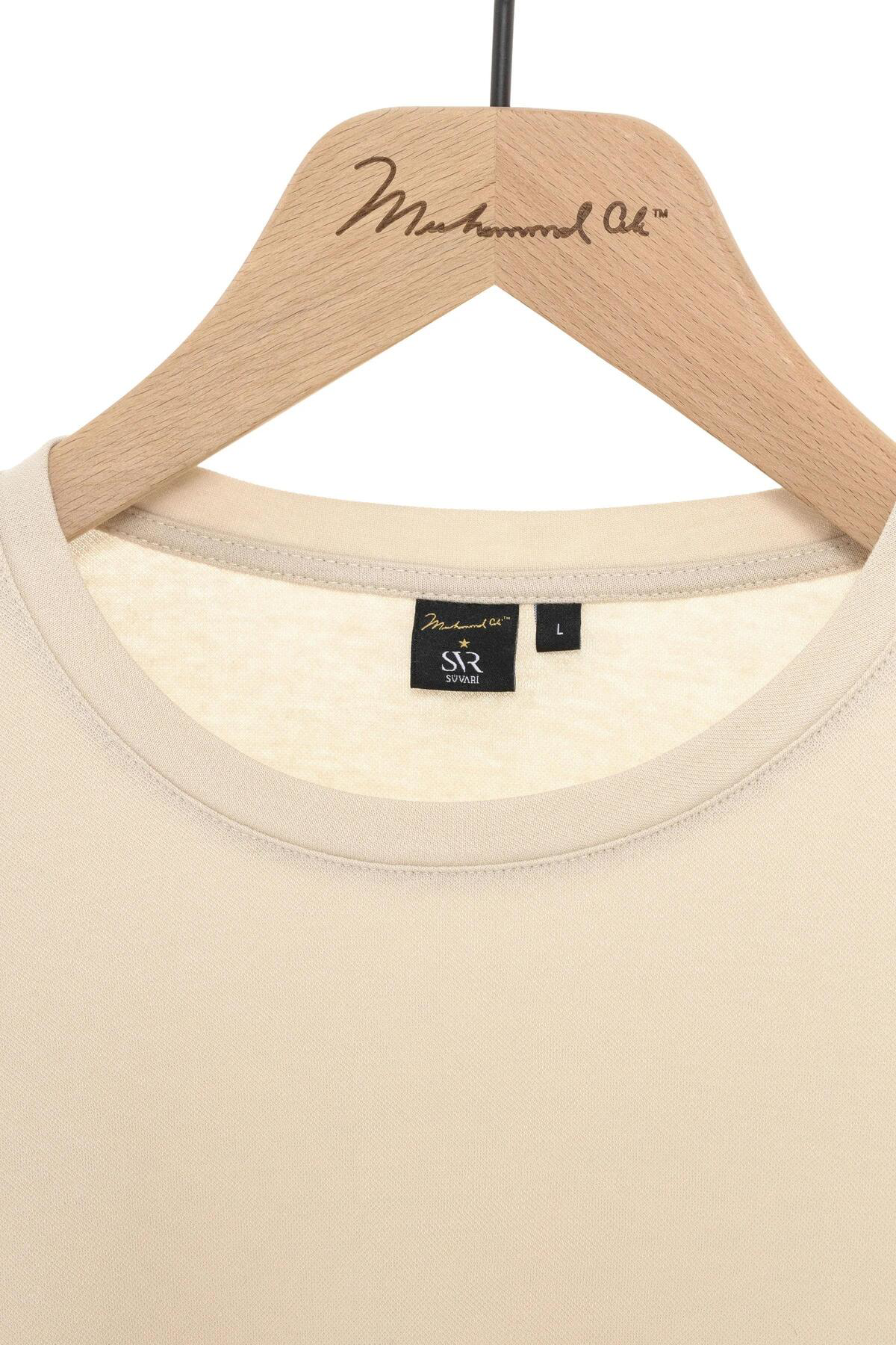 Baymen Svr Muhammed Ali İmzalı Ve Lisanslı Bej Erkek O Yaka Tshirt