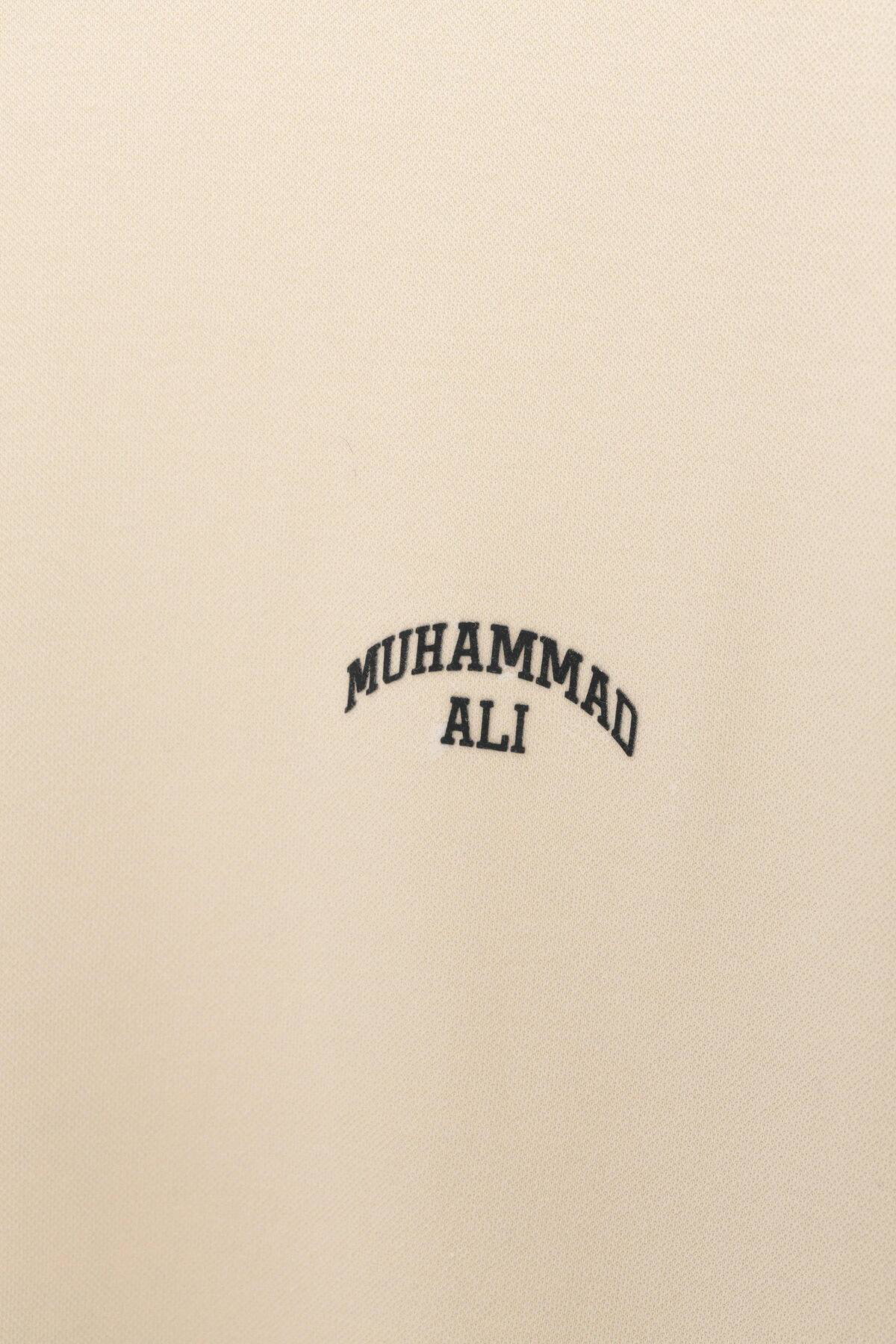 Svr Muhammed Ali İmzalı ve Lisanslı Bej Erkek O Yaka Tshirt