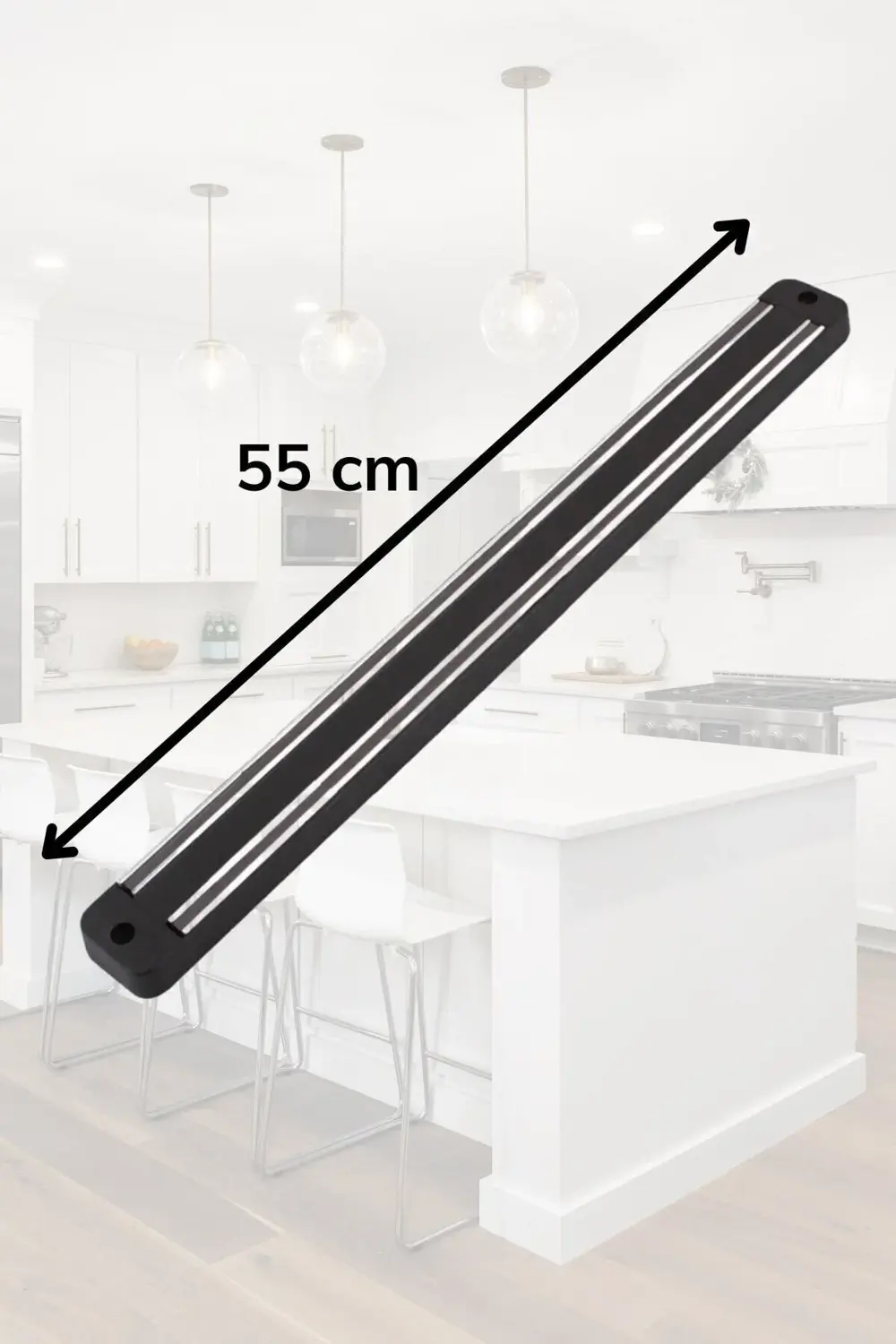 SVRM 2 Adet Mıknatıslı Paslanmaz Duvar Bıçak Asma Askısı Standı 5