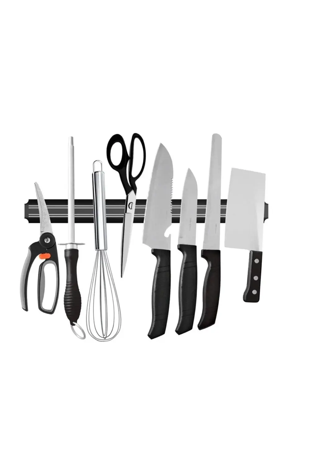 SVRM 2 Adet Mıknatıslı Paslanmaz Duvar Bıçak Asma Askısı Standı 5