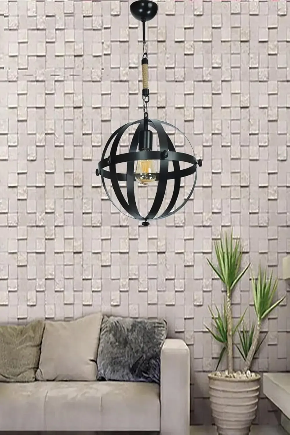 svticaret Dünya Tekli Halatlı Avize Siyah mhm 1053513