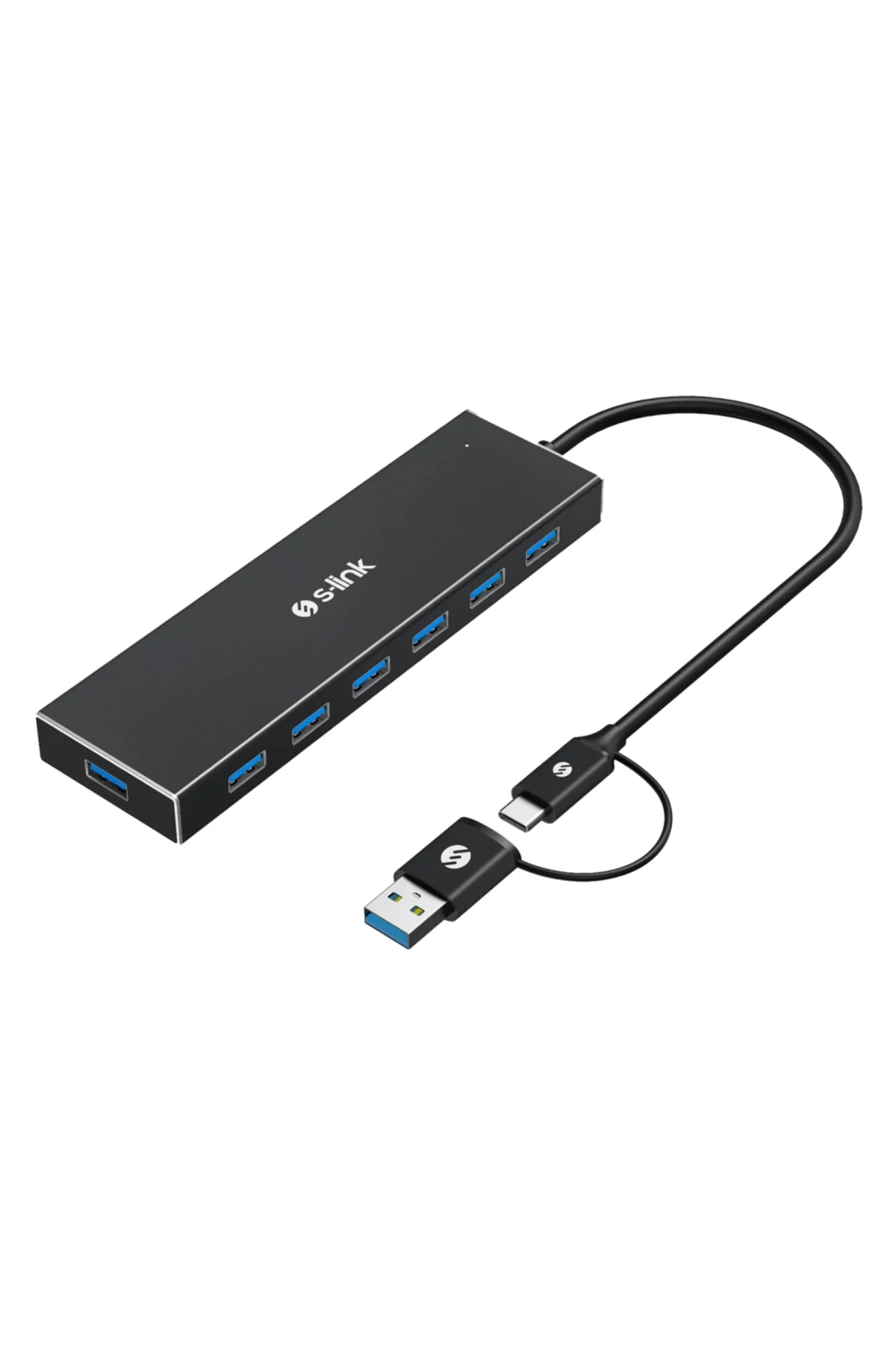 Sw-u317, Usb3.0 Type-c To , 7xusb 3.0, Metal, Usb Hub