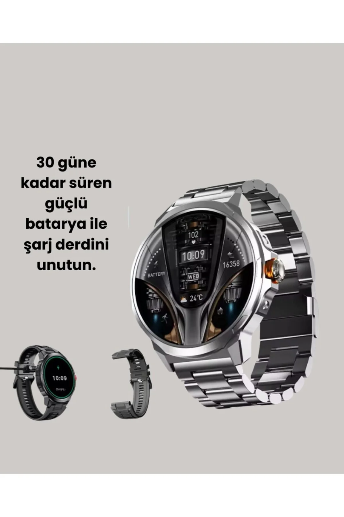 Sw80 Akıllı Saat 1.93″ Ultra Hd Ekran 700 Mah Batarya 3 Kordon