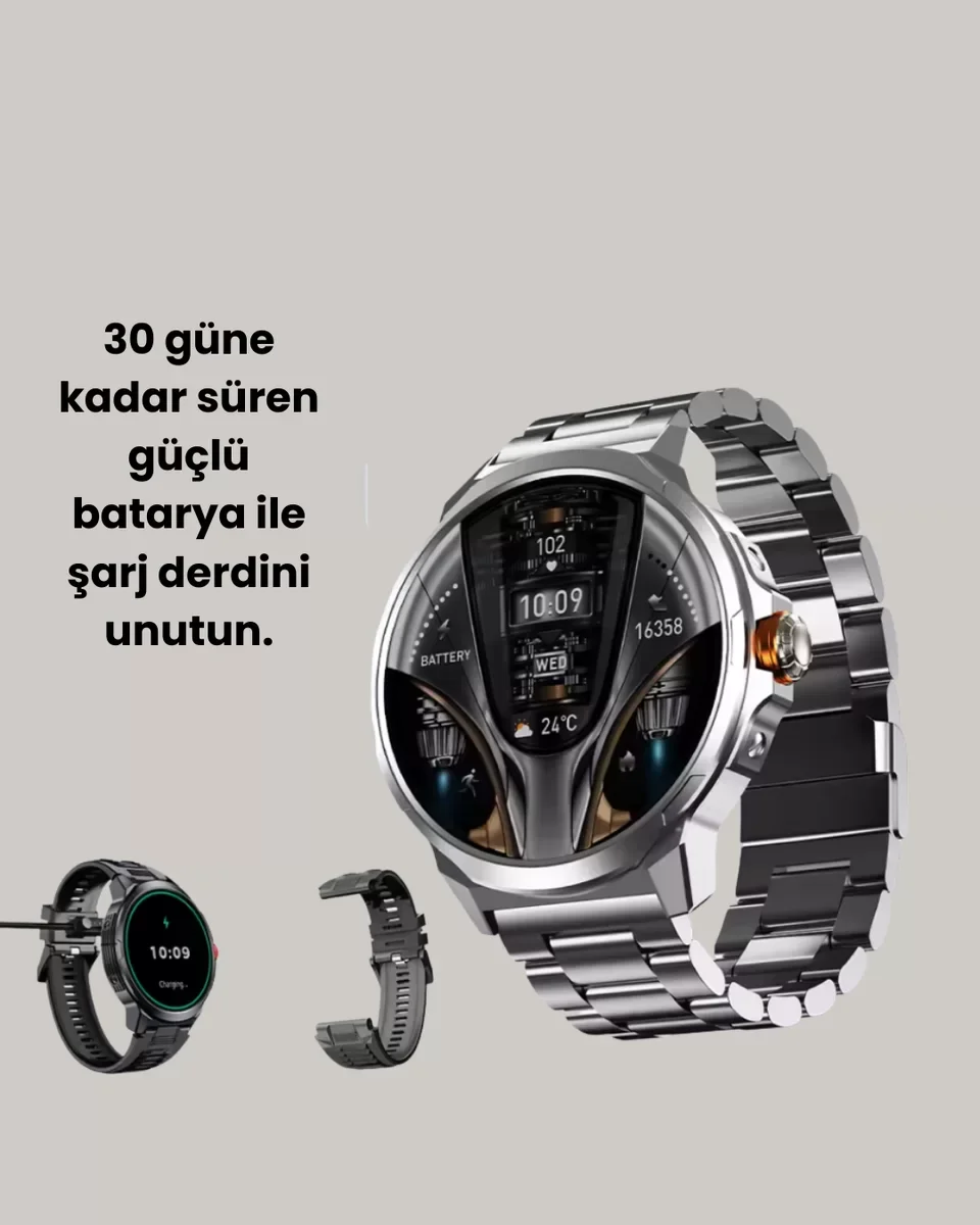 SW80 Yeni Nesil Akıllı Saat: Metal Kasa, Değiştirilebilir Kordon ve 30 Günlük Pil Ömrü