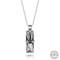 Swarovski Crystal Taşlı Baget Gümüş Kadın Kolye  SL5520