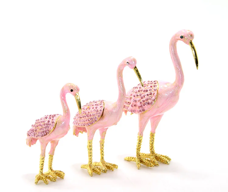 Swarovski Kristal Flamingo 3'lü Dekoratif Set Swarovski Kristal Flamingo 3'lü Dekoratif Set