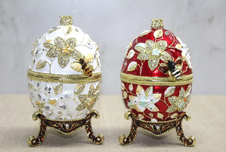 Taş Süslemeli Dekoratif Yumurta Biblo 15 cm Model 11