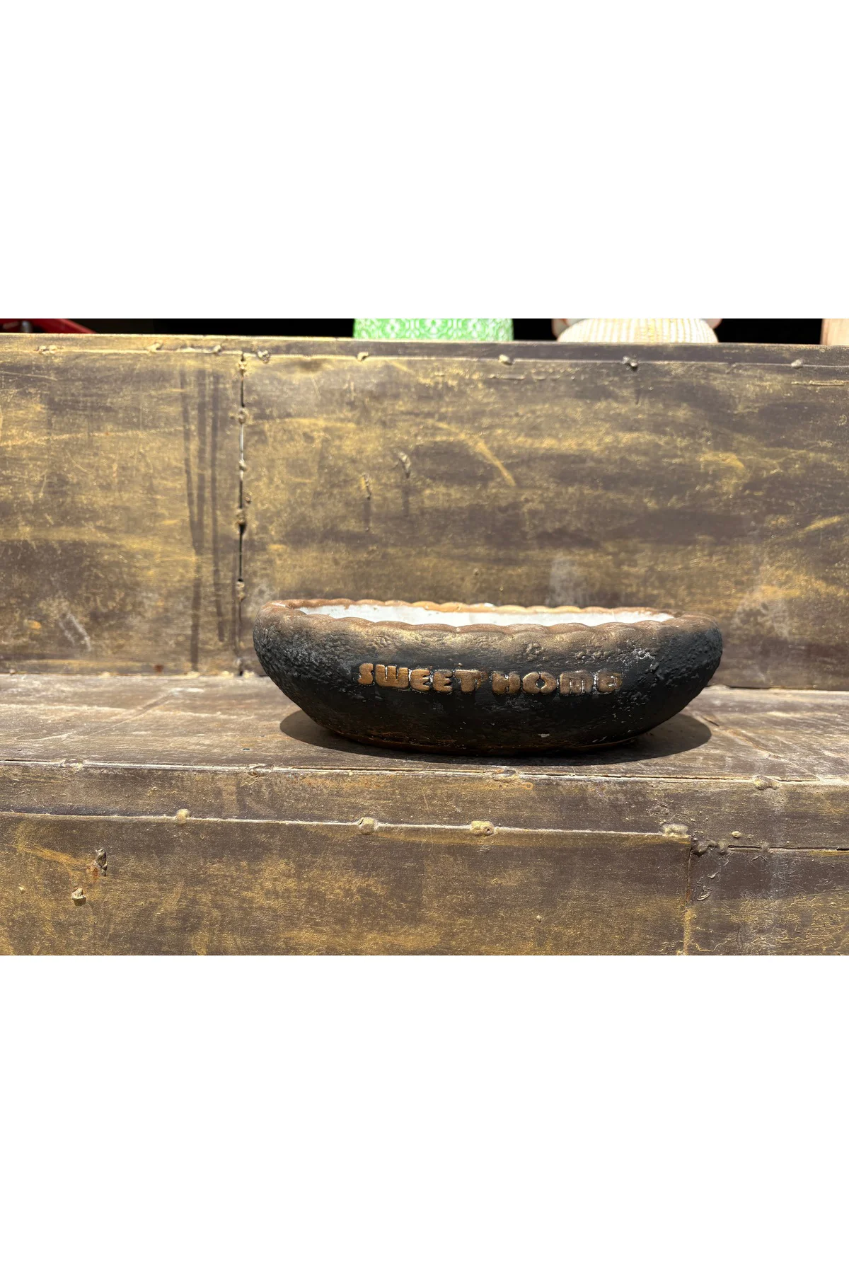 Sweet Home Oval Taş saksı 21*27 çap 10 cm yükseklik - Görsel 5