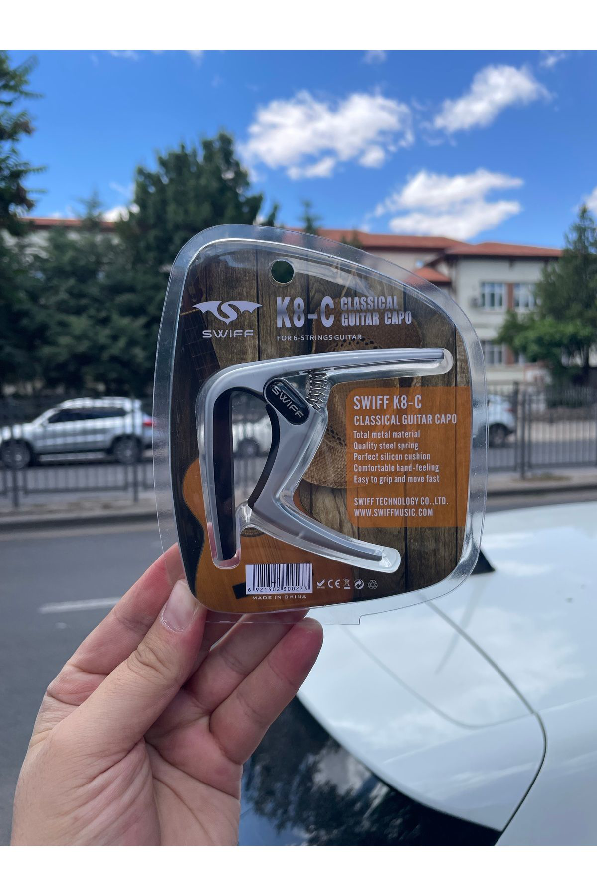 Salvador Swiff K8-C Gitar Ve Bağlama Kaposu - 1. Sınıf Krom Model