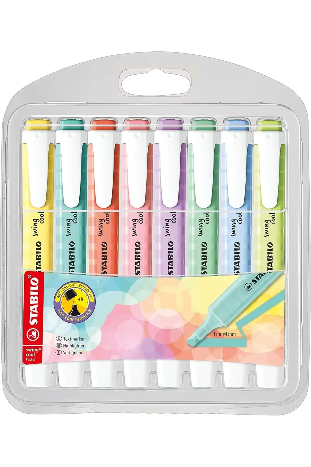 Swing Pastel Fosforlu, 8'li Paket, 8 Farklı Renkte 1185222