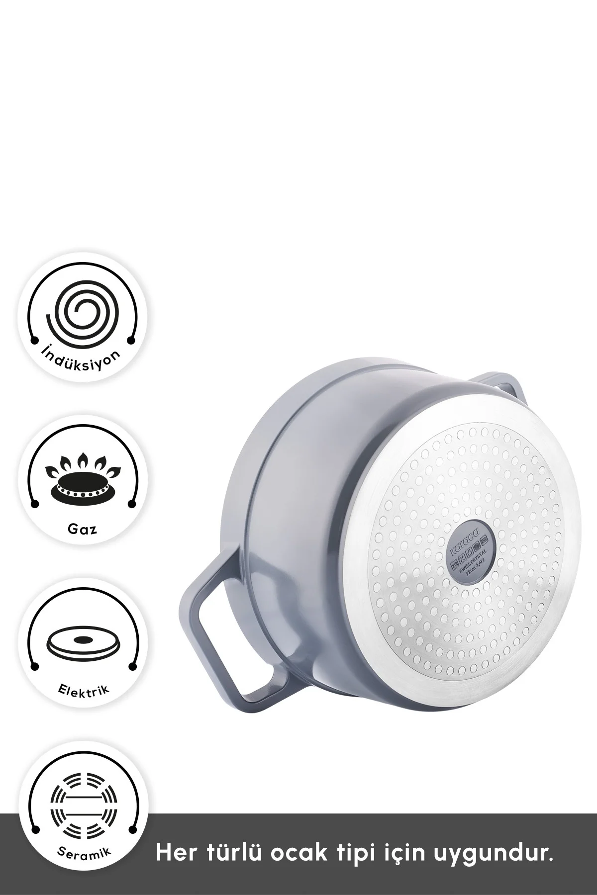 Swiss Crystal Neocast 7 Parça Döküm Tencere Seti Antrasit - 2 Ader Fırın Eldiveni Swiss Crystal Neocast 7 Parça Döküm Tencere Seti Antrasit - 2 Ader Fırın Eldiveni