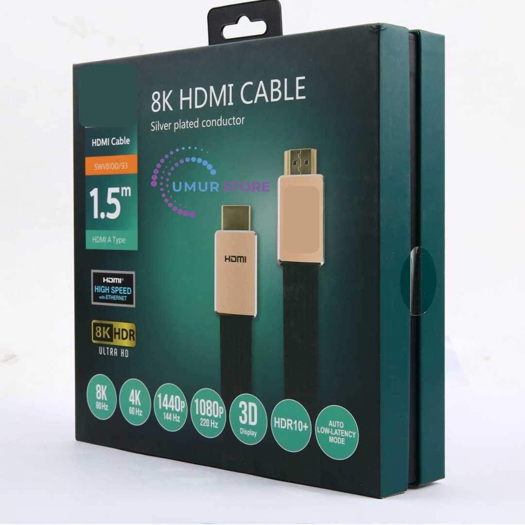 SWV8100 HDMI To HDMI Altın Uçlu 8k Ultra Hd Kablo 1.5 mt SWV8100 HDMI To HDMI Altın Uçlu 8k Ultra Hd Kablo 1.5 mt