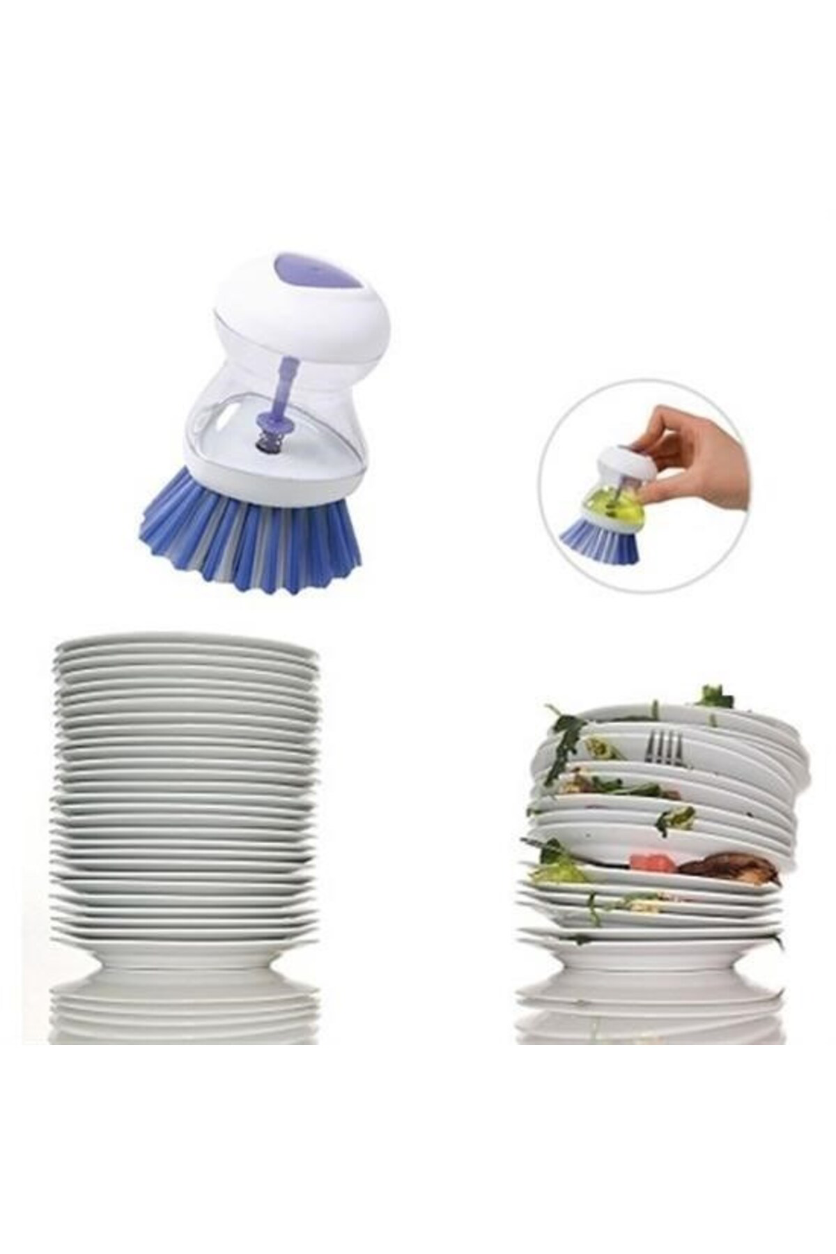 Sylar Deterjan Hazneli Kolay Bulaşık Yıkama Fırçası Bulaşık Sünge