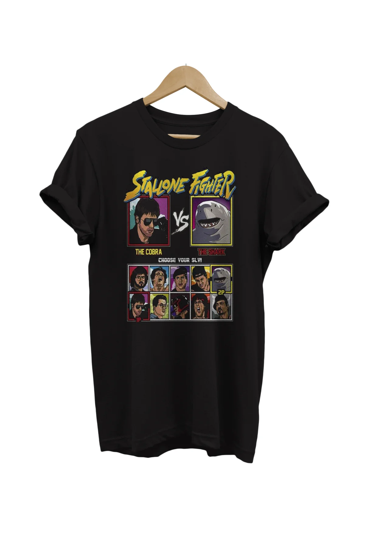 Sylvester Stallone Baskılı %100 Pamuk Oversize T-shirt Büyük Bede