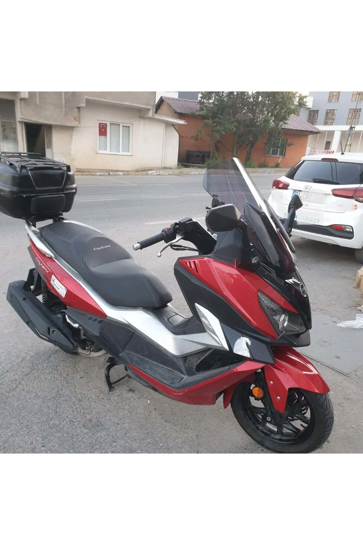 SYM Cruisym 250 İ Ön Cam 2018 Model 57cm Füme Renkli 4mm UZUN