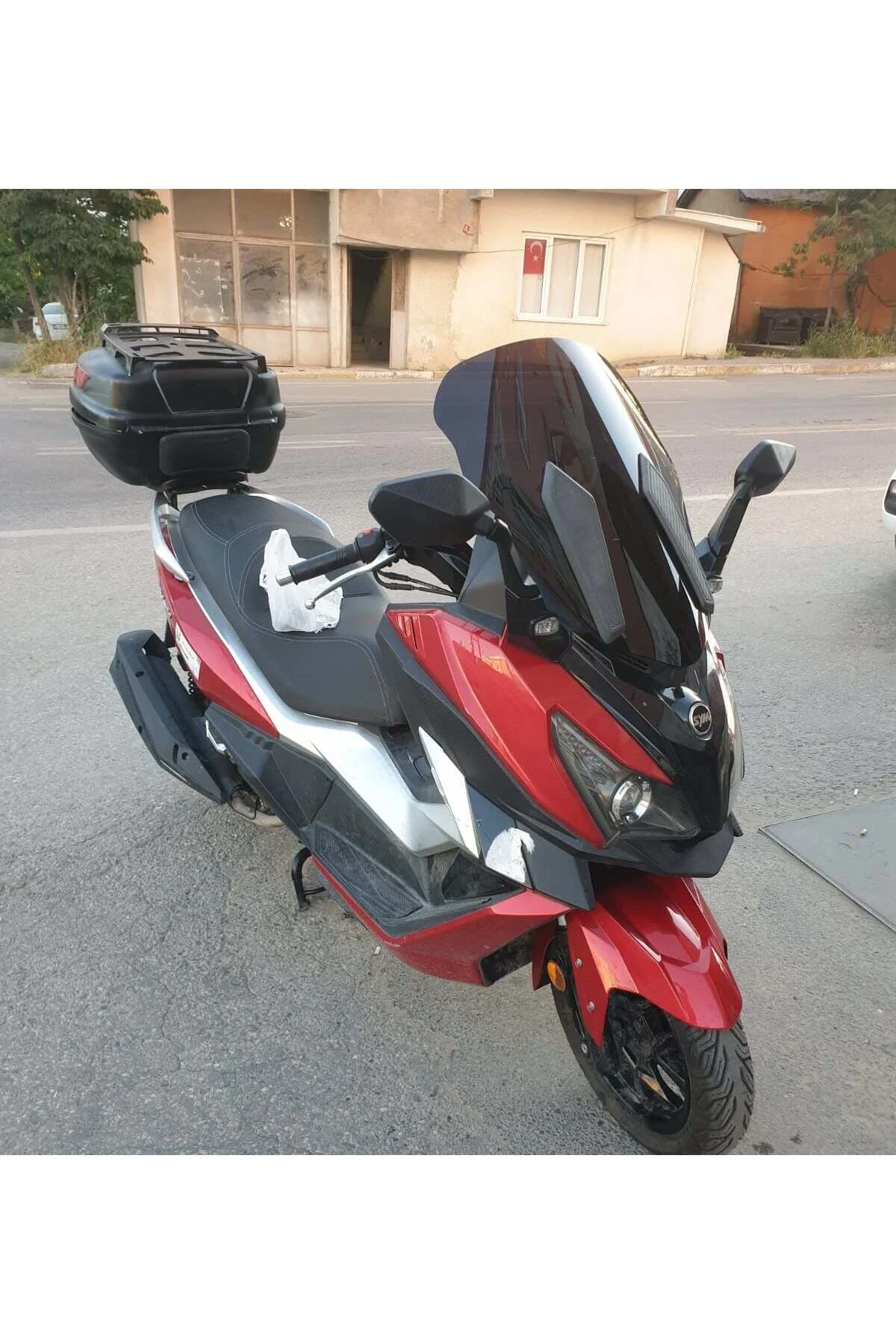 SYM Cruisym 250 İ Ön Cam 2018 Model 57cm Siyah Renkli 4mm UZUN