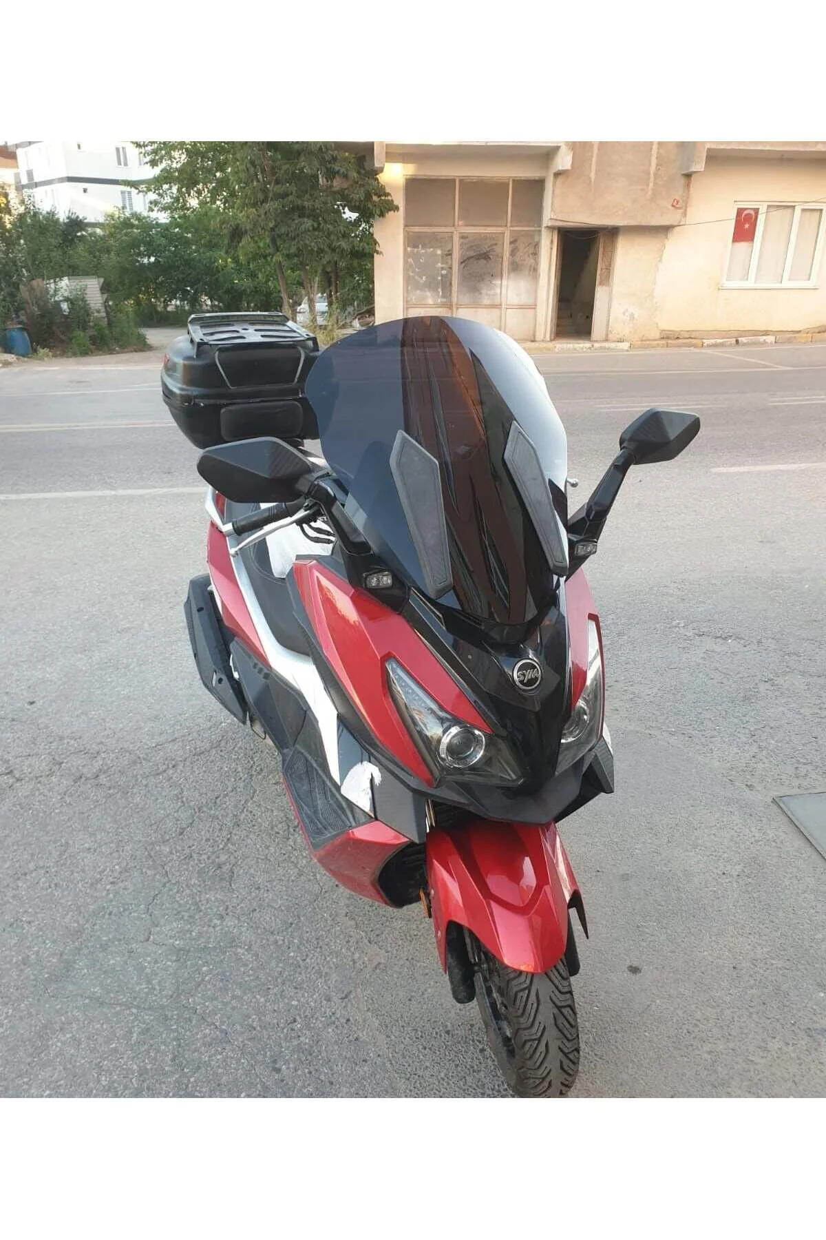 SYM Cruisym 250 İ Ön Cam 2018 Model 57cm Siyah Renkli 4mm UZUN