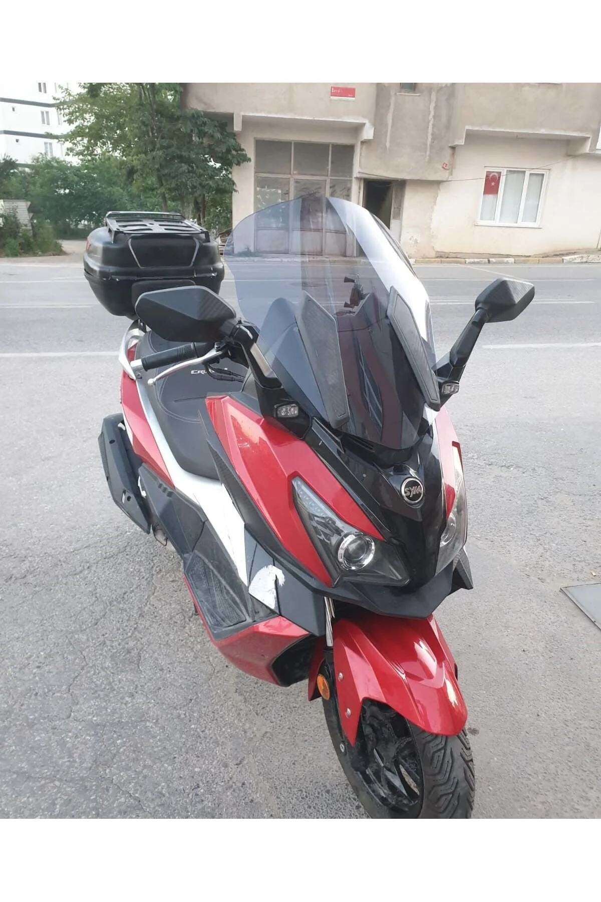 SYM Cruisym 250 İ Ön Cam 2018 Model 57cm Füme Renkli 4mm UZUN