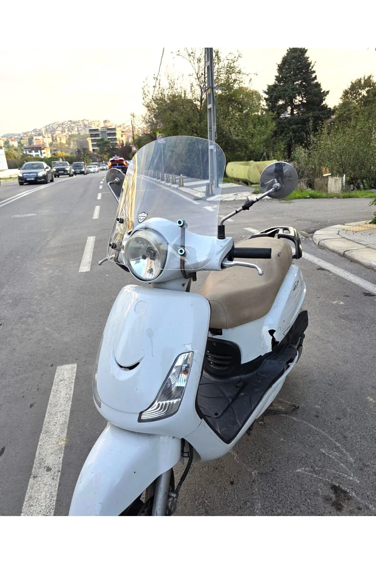 SYM Fiddle II 125 Ön Cam 2008-2016 Model 44cm Şeffaf Renkli APARA