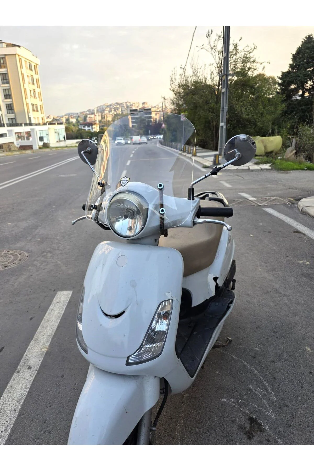 SYM Fiddle III 125 Ön Cam 2016-2022 Model 44cm Şeffaf Renkli APAR