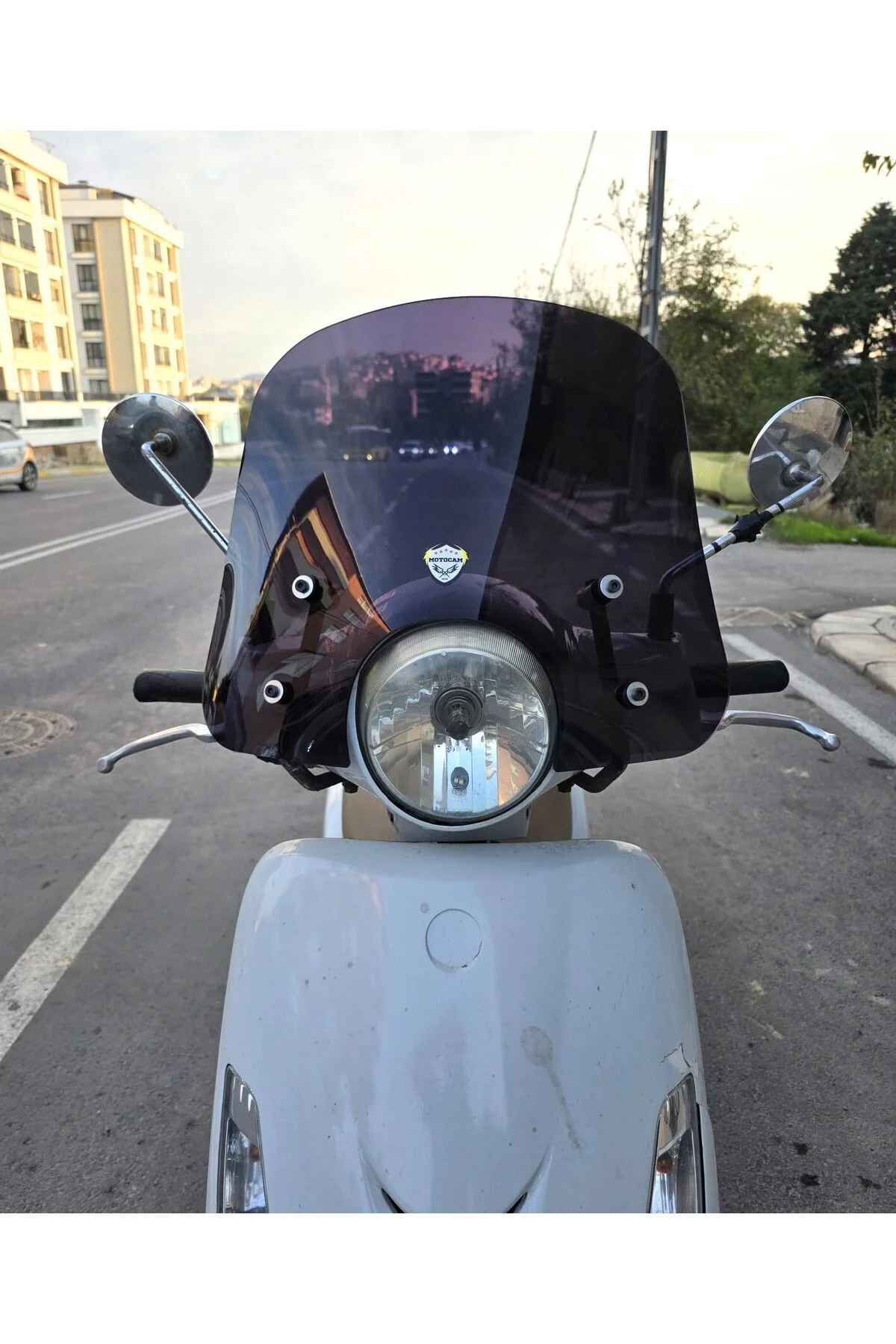SYM Fiddle III 125 Ön Cam 2016-2022 Model 44cm Siyah Renkli APARA