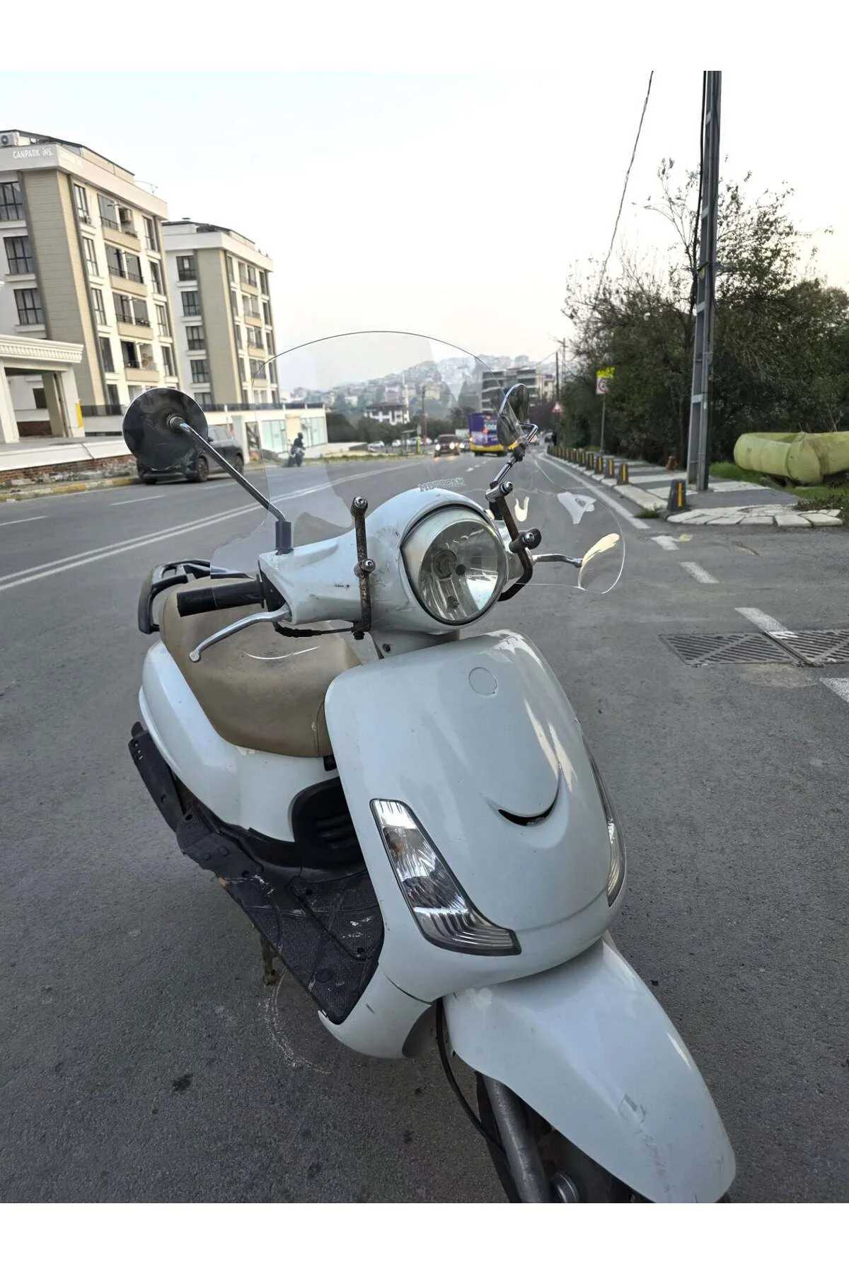 SYM Fiddle IV 125 Ön Cam 2023-2024 Model 53cm Şeffaf Renkli Elcikli APARATSIZ