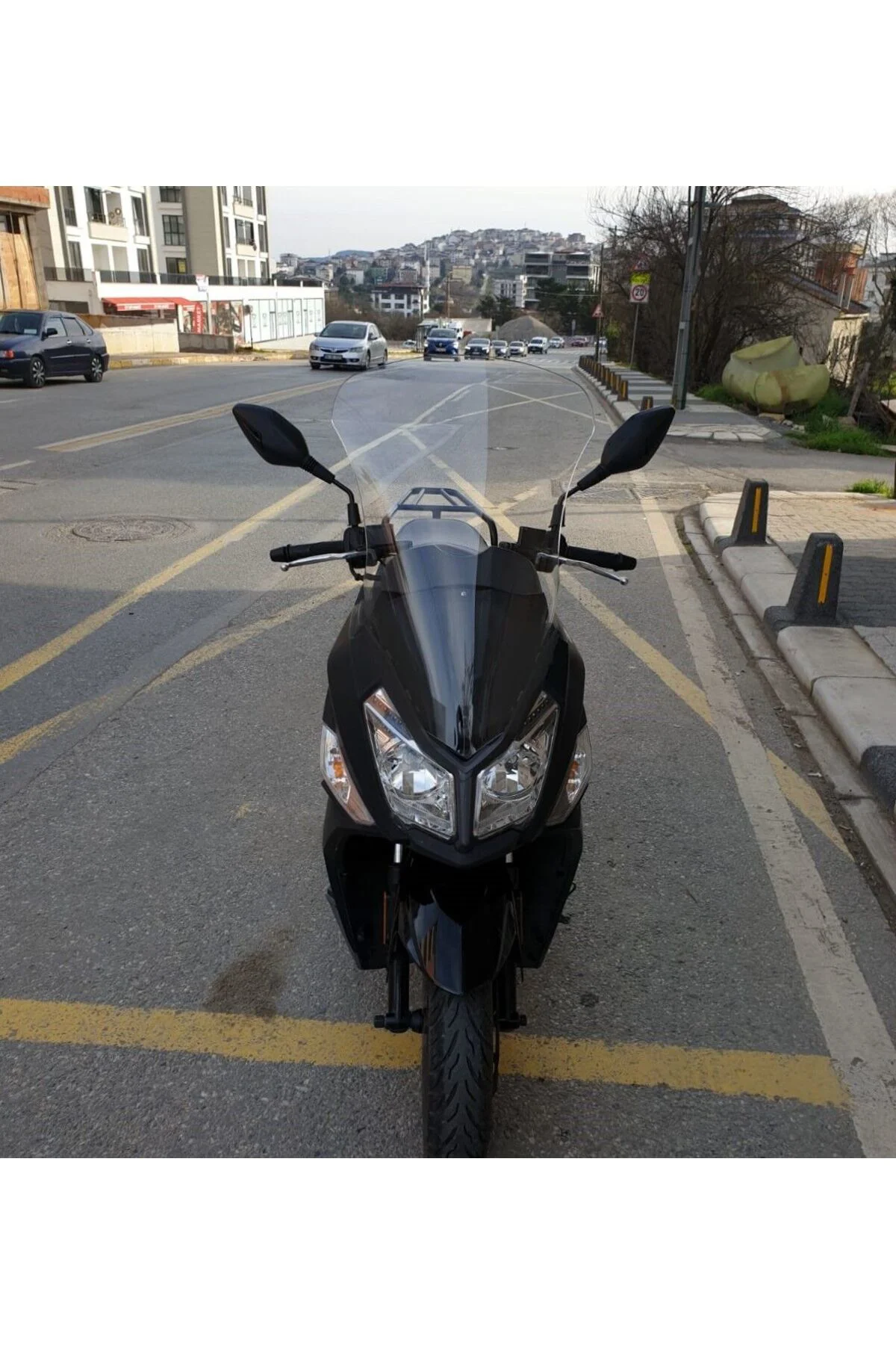 SYM JET 14 125 Ön Cam 2017-2026 Model 65cm Şeffaf Renkli 4mm UZUN