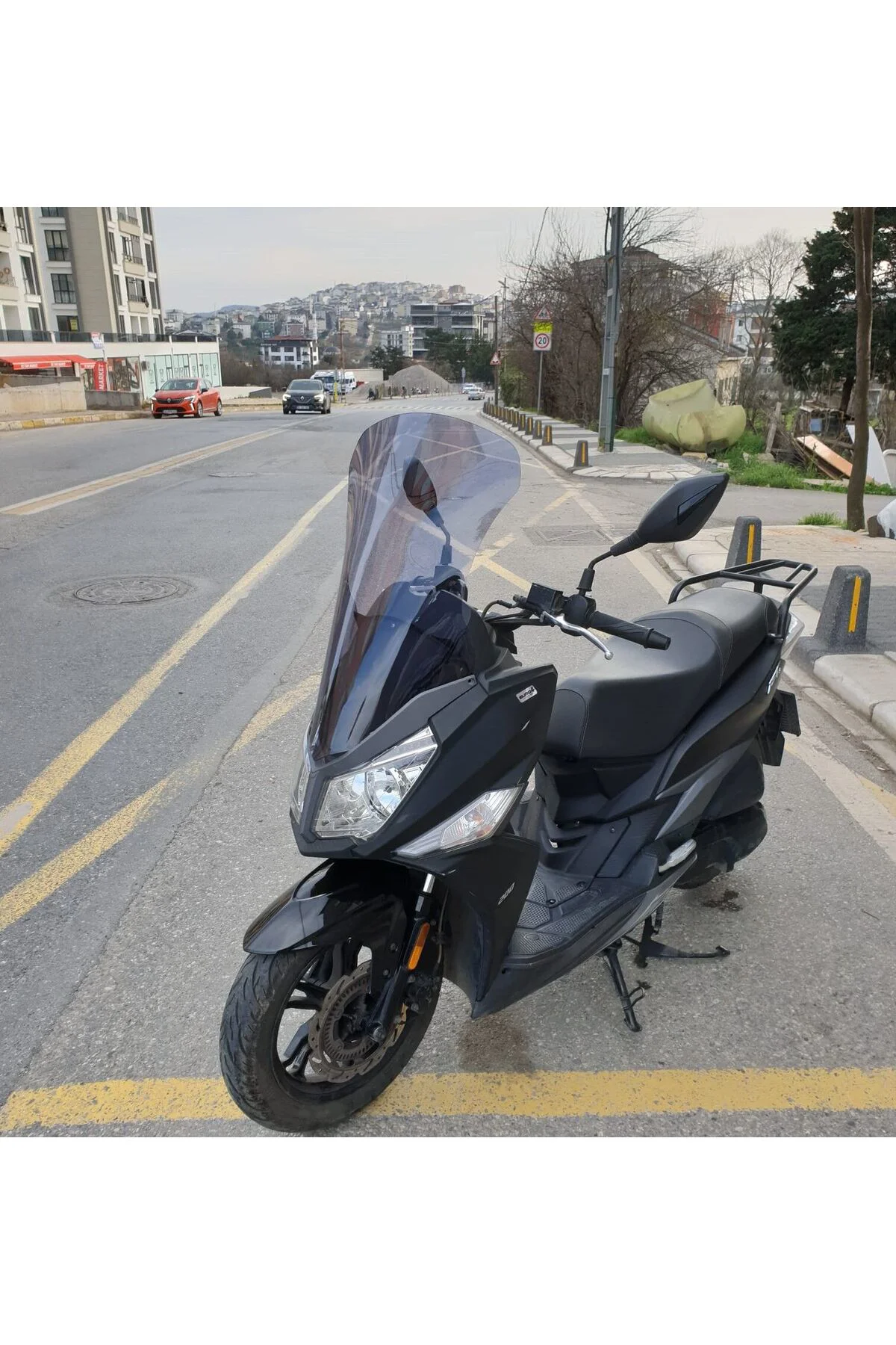 SYM JET 14 125 Ön Cam 2017-2026 Model 65cm Füme Renkli 4mm UZUN