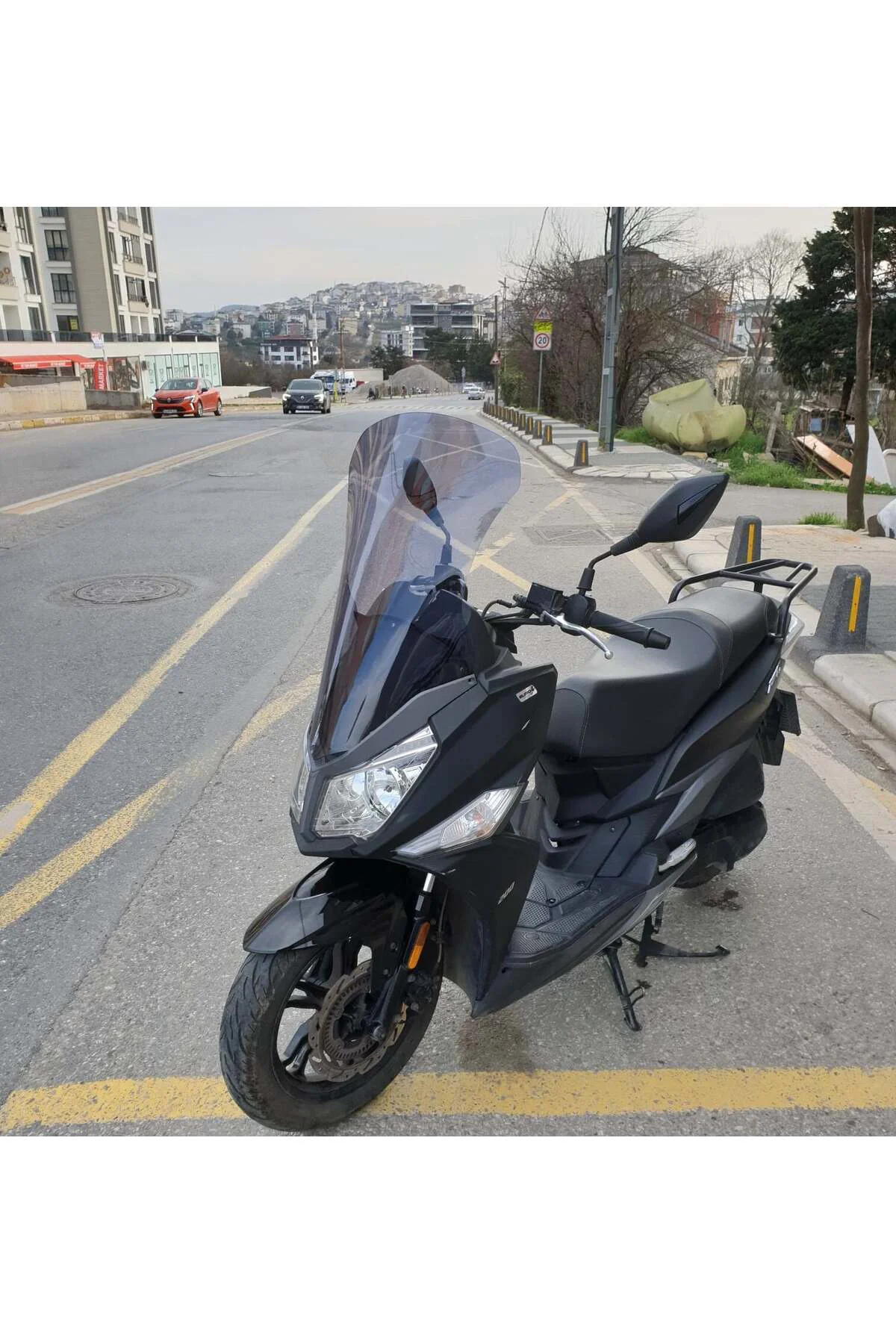 SYM JET 14 125 Ön Cam 2017-2026 Model 74cm Füme Renkli 4mm UZUN