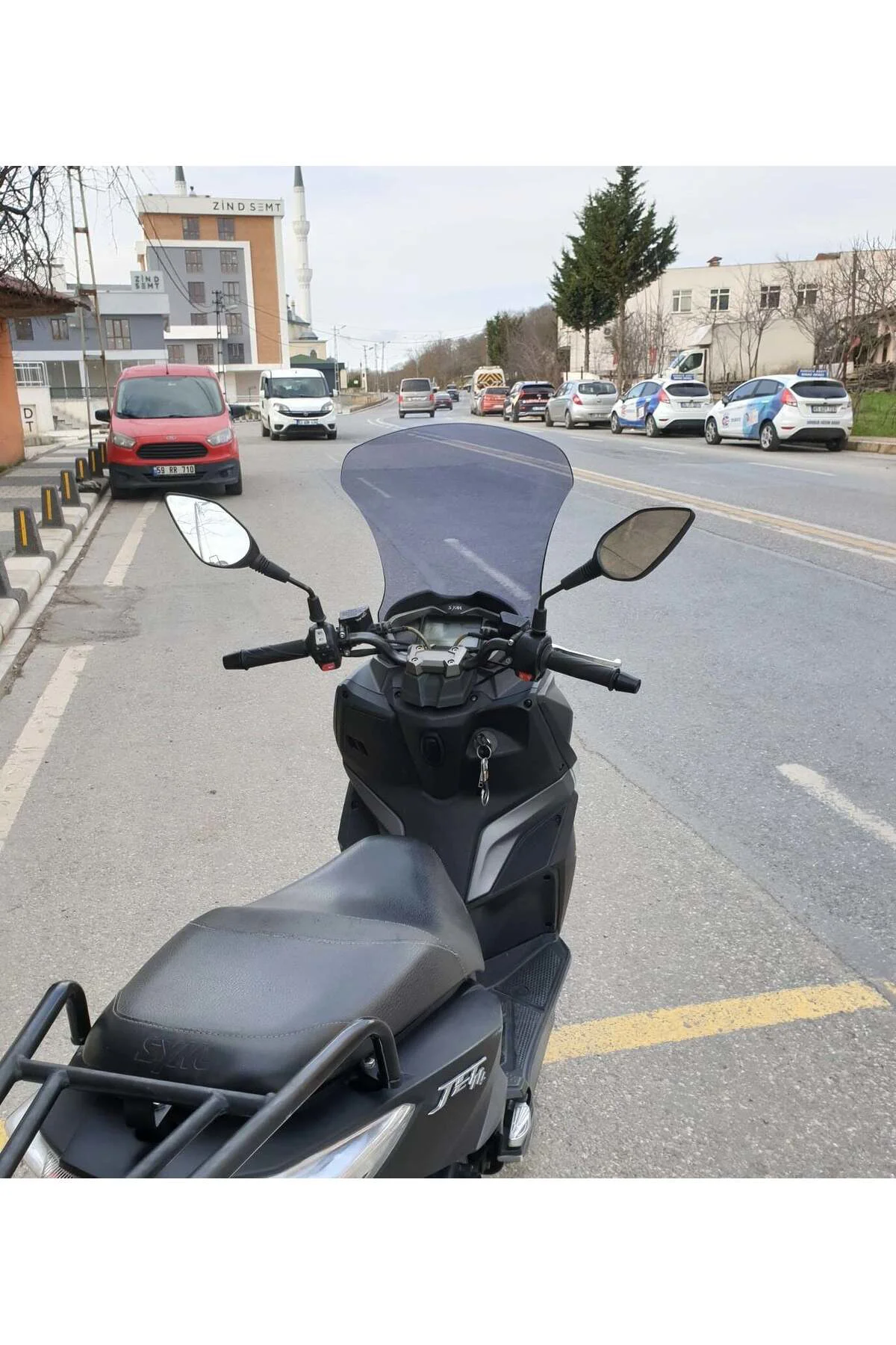 SYM JET 14 125 Ön Cam 2017-2026 Model 74cm Füme Renkli 4mm UZUN