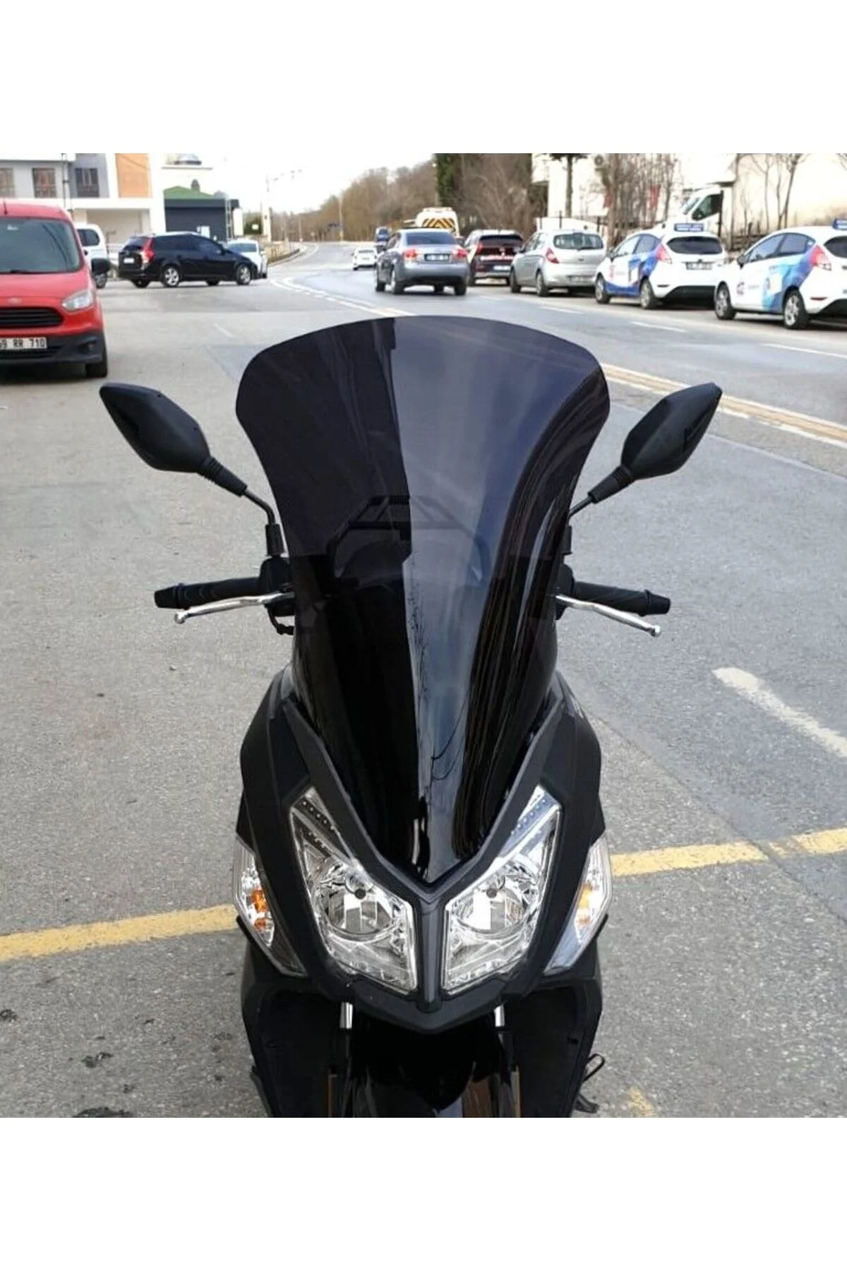 SYM JET 14 200 Ön Cam 2017-2026 Model 74cm Siyah Renkli 4mm UZUN
