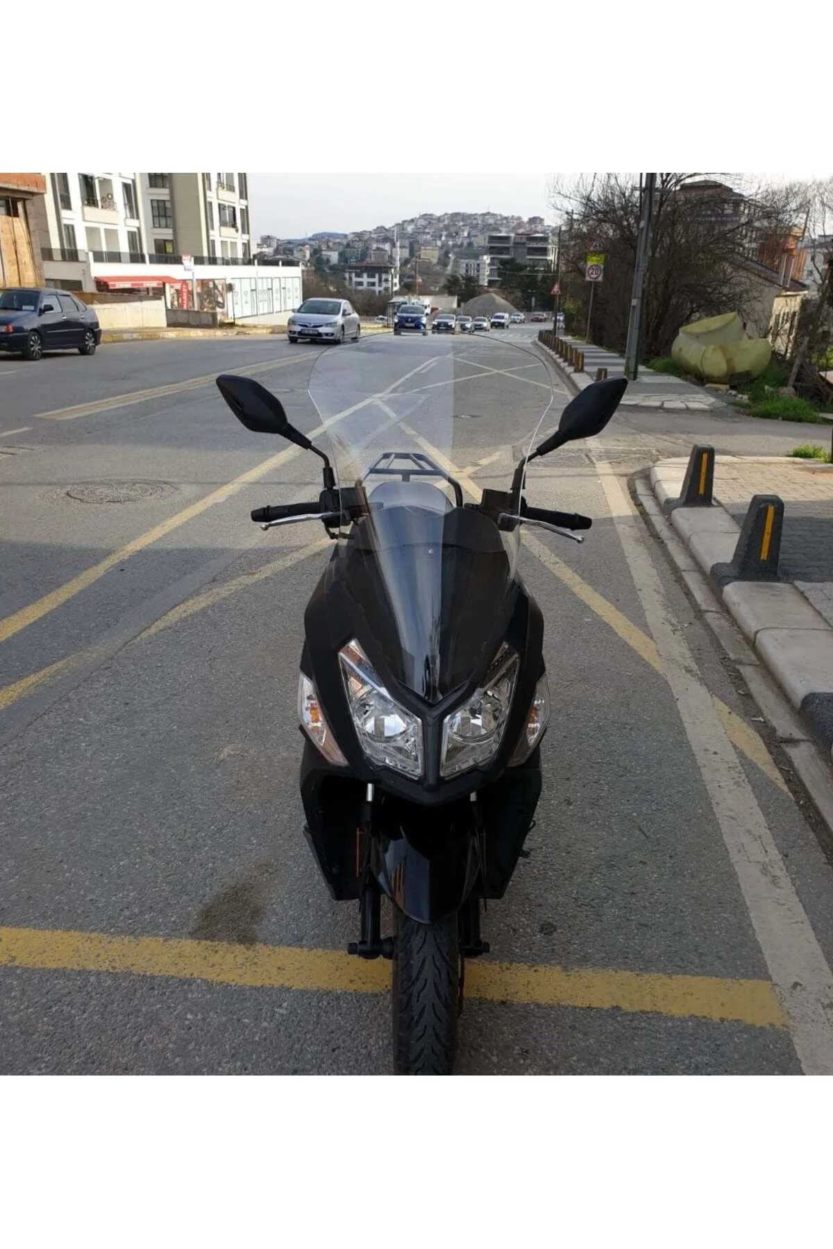 SYM JET 14 200 Ön Cam 2017-2026 Model 74cm Şeffaf Renkli 4mm UZUN