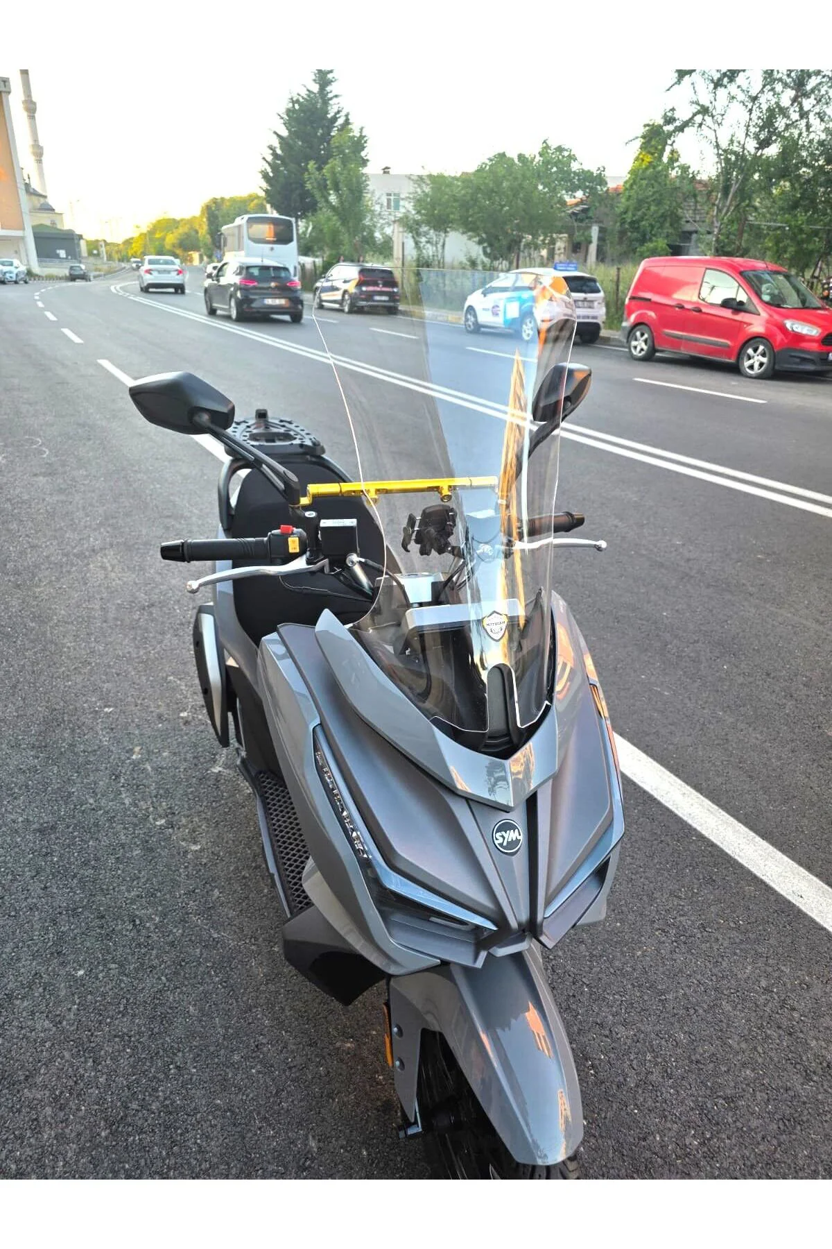 Sym JET 14 EVO 200 PLUS Ön Cam 2023-2026 Model 58cm Şeffaf Renkli