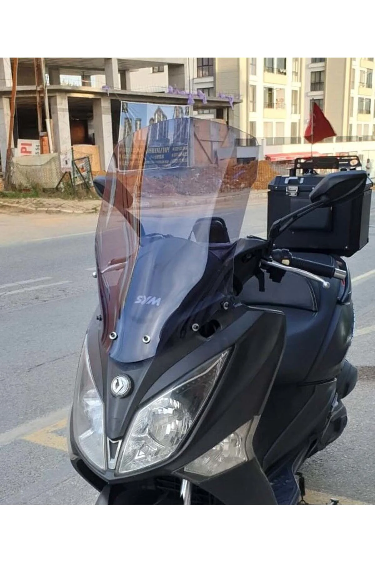 SYM Joymax 250 İ Ön Cam 2013-2016 Model 75cm Füme Renkli 4mm UZUN