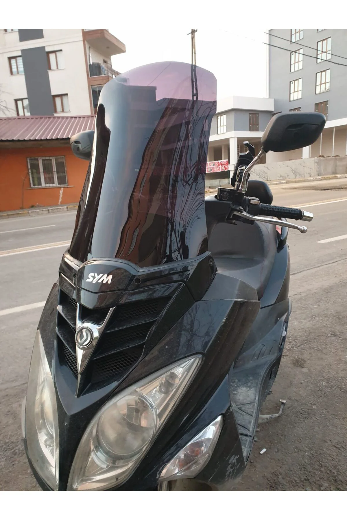 SYM Joyride 200 Ön Cam 2009-2018 Model 53cm Siyah Renkli 4mm
