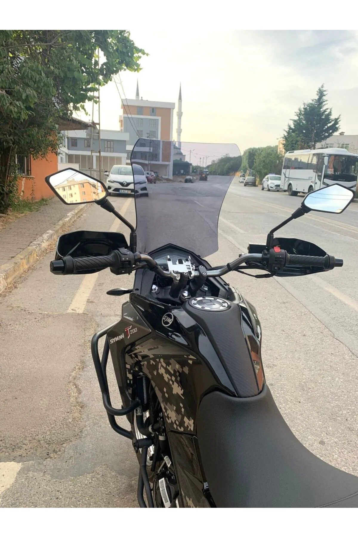 SYM NHT 200 Ön Cam 2023-2026 Model 50cm Füme Renkli 4mm
