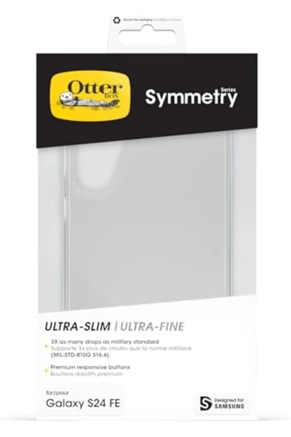 Symmetry Clear Galaxy S24 FE için kılıf, düşmeye dayanıklı, koruy