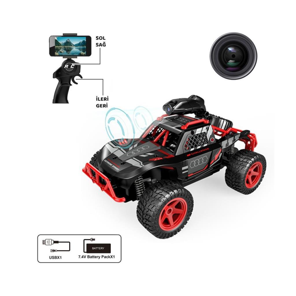 SYR-666-764WA Kumandalı Şarjlı Kameralı Off Road Araba Oyuncak